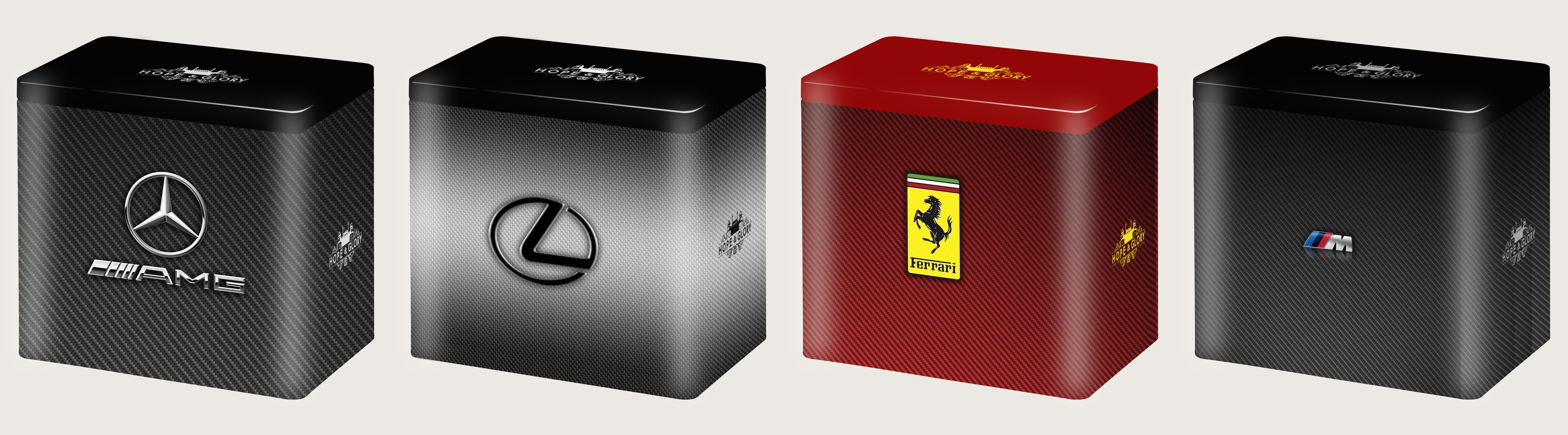 Wrapped tea caddies